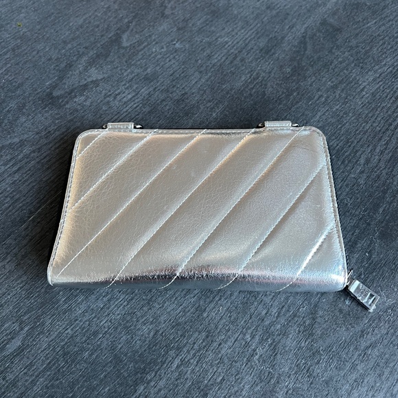 Silver Convertible Wallet Clutch - Picture 3 of 6